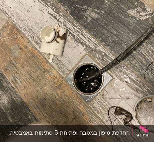 ניקוי צינור ביוב עם קפיץ אינסטלציה
